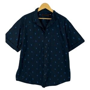 Fission Men's Short Sleeve Button Down Shirt - PINEAPPLE - Size XL